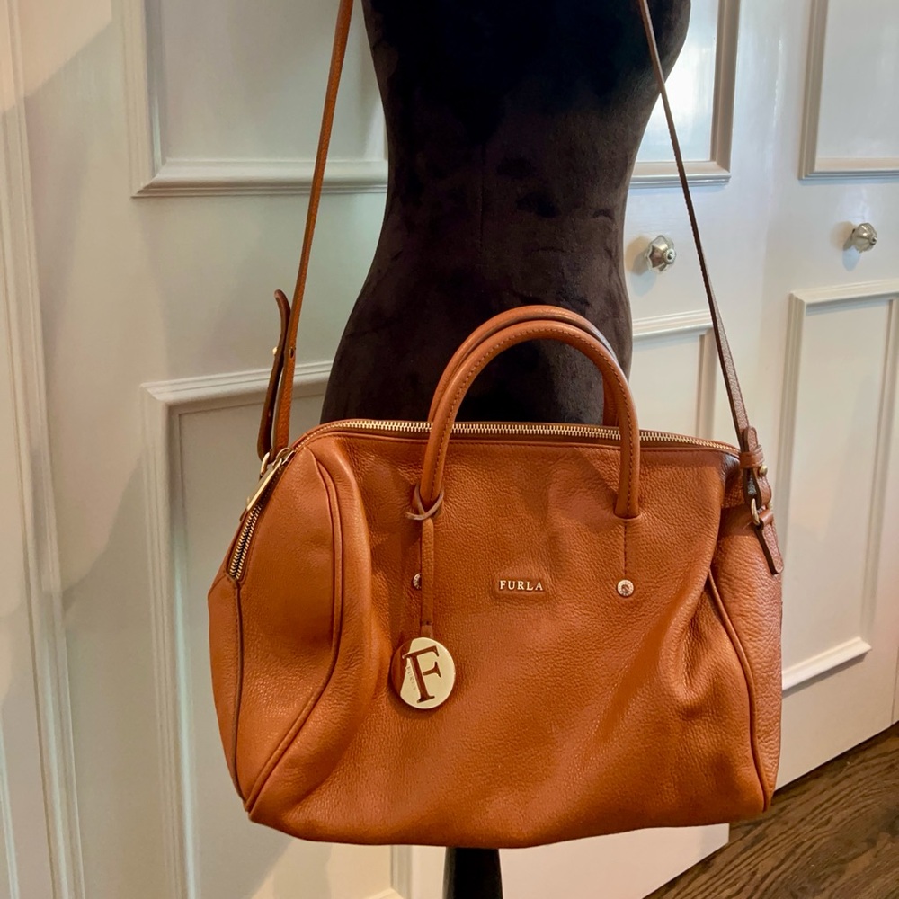Furla Tan Leather Satchel & Crossbody Women's Bag